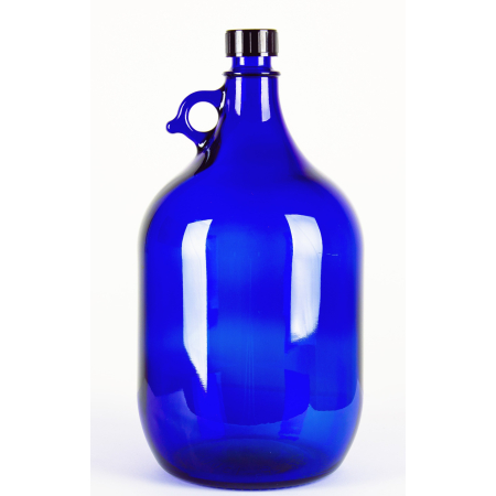 Levitiertes Trinkwasser 5 Liter in blauer Henkelflasche